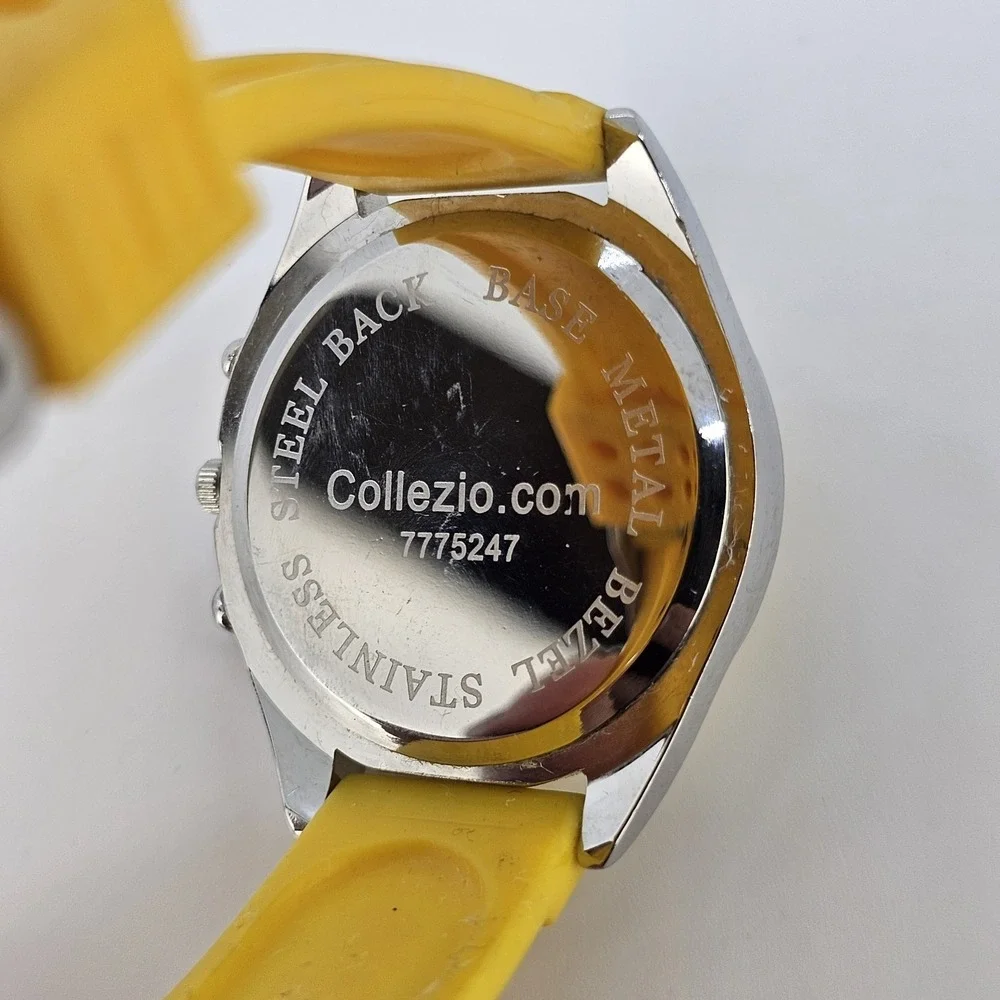 Sophie Women's Analog Watch 35MM Yellow Dial Yellow Plastic Bands NEW Battery